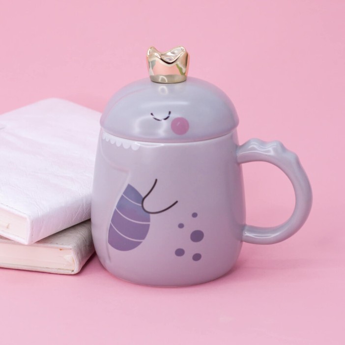 Кружка "Dinosaur with crown", gray (500ml) 