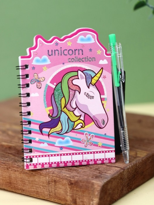 Блокнот с ручкой &quot;Единорог&quot; mix, 8*12 см 