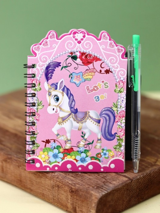 Блокнот с ручкой &quot;Единорог&quot; mix, 8*12 см 