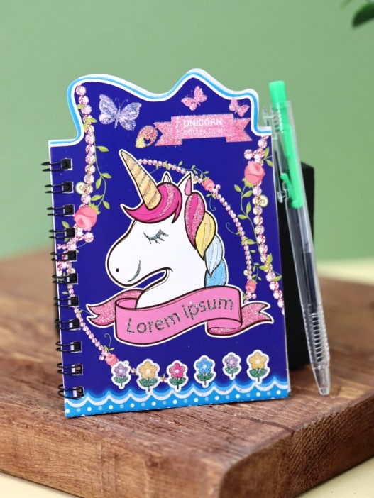 Блокнот с ручкой &quot;Единорог&quot; mix, 8*12 см 