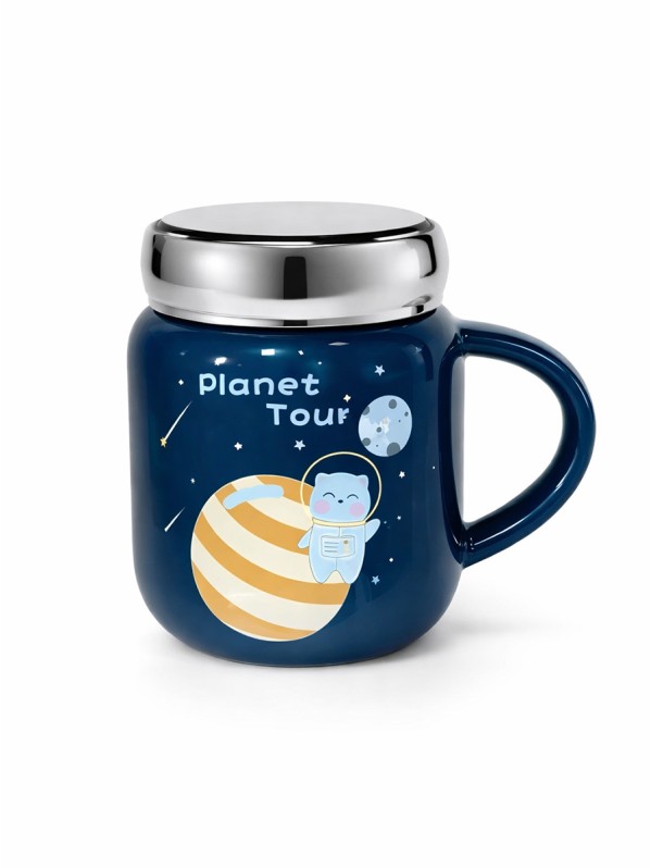 Кружка «Космический полет», темно-синяя. 