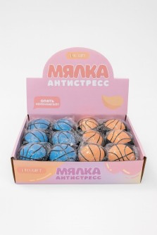Мялка - антистресс на резинке «Basketball», mix, шоу-бокс 12 шт.