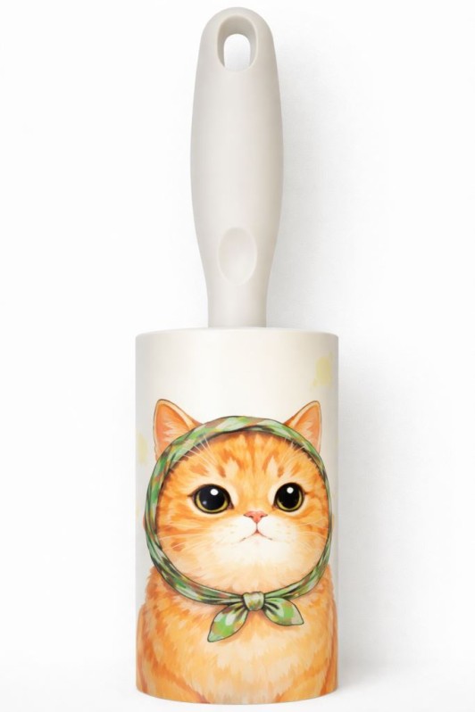 Ролик для чистки одежды "Рыжий кот в шарфе", 10 см*60 листов 