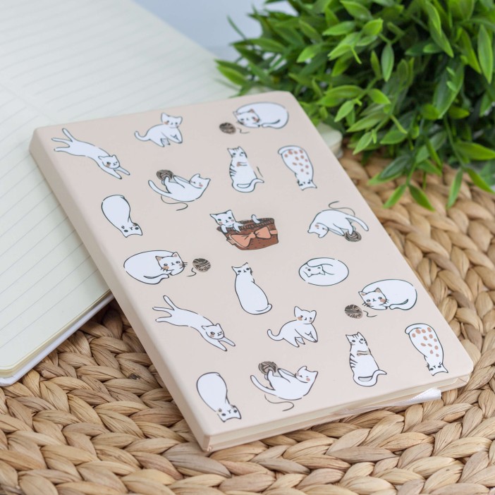 Блокнот (A5) "Kitty resting", yellow (14.5*21) 