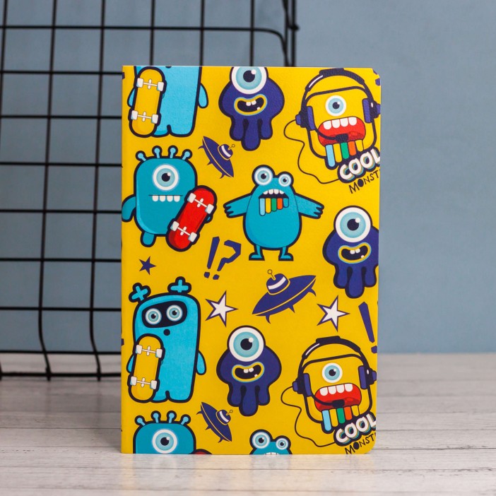 Тетрадь (A5) "Aliens monster", yellow (13.5*20.5) 