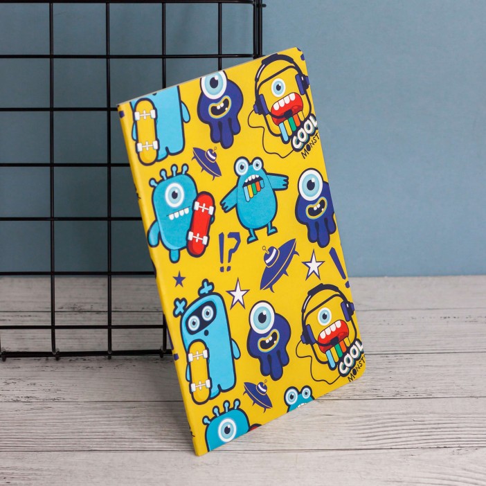 Тетрадь (A5) "Aliens monster", yellow (13.5*20.5) 