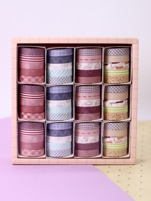 Набор декоративного скотча &quot;Patterns&quot;, pink series, mix 