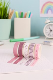 Набор декоративного скотча &quot;Patterns&quot;, pink series, mix