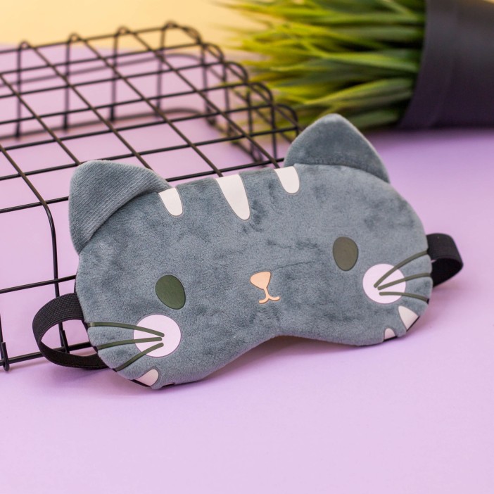 Маска для сна &quot;Funny cat&quot;, grey 