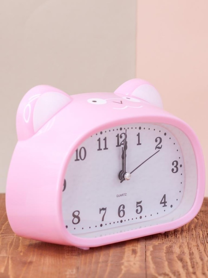 Часы-будильник "Cute animal", pink