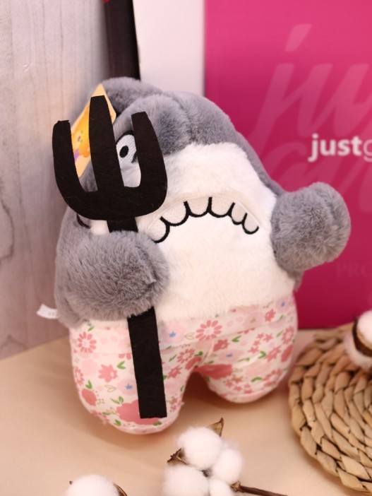 Мягкая игрушка &quot;Shark with fork&quot;, pink, 23 см 