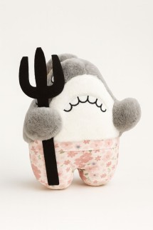 Мягкая игрушка &quot;Shark with fork&quot;, pink, 23 см