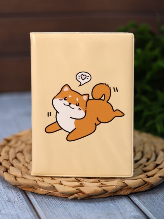 Обложка для паспорта Аниме «Shiba inu love», плотность 560 мкм 