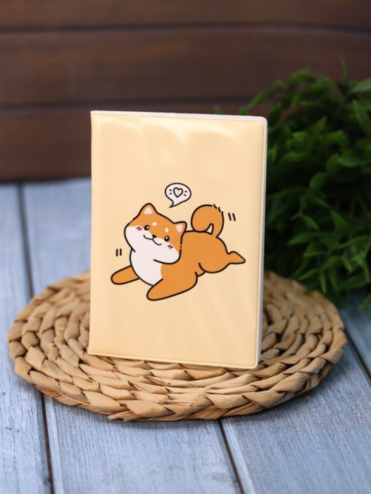 Обложка для паспорта Аниме «Shiba inu love», плотность 560 мкм 