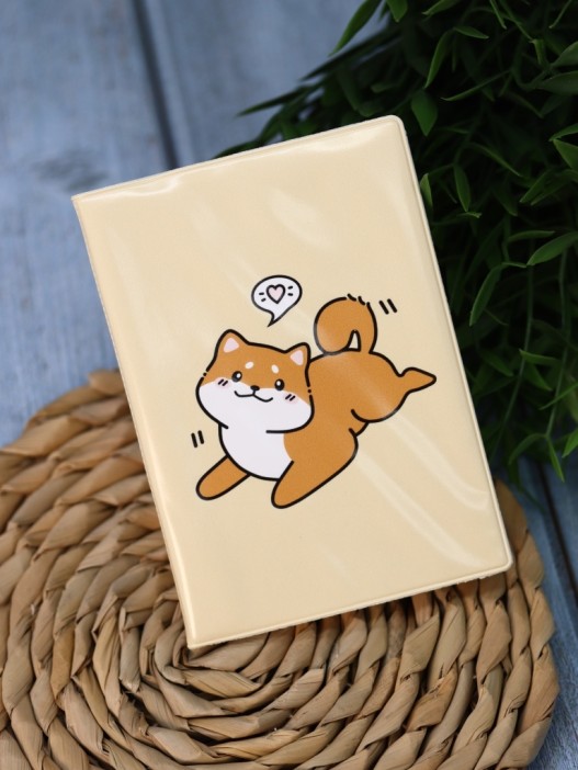 Обложка для паспорта Аниме «Shiba inu love», плотность 560 мкм 