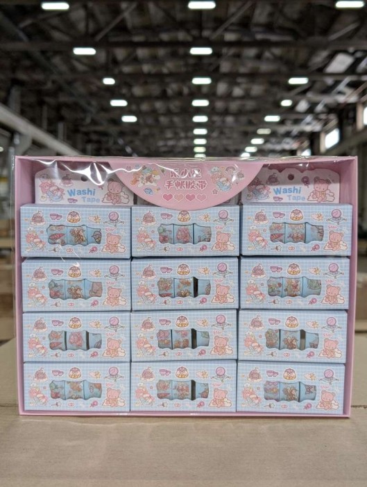 Набор декоративного скотча 4 шт. "Cute ballon" blue 