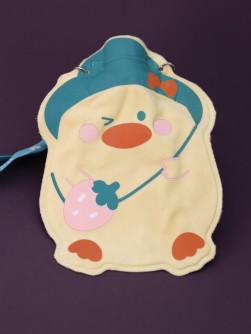 Грелка с ремешком "Foodie duck", green, 350 мл (19*14 см)