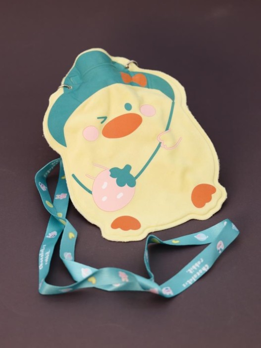 Грелка с ремешком &quot;Foodie duck&quot;, green, 350 мл (19*14 см) 