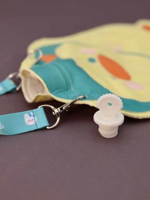 Грелка с ремешком &quot;Foodie duck&quot;, green, 350 мл (19*14 см) 