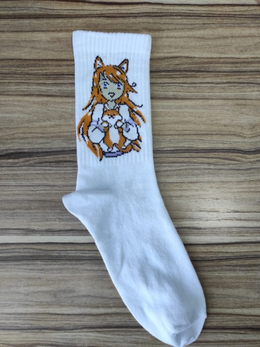 Носки женские &quot;Love corgi girl&quot;, р. 35-40, белый 