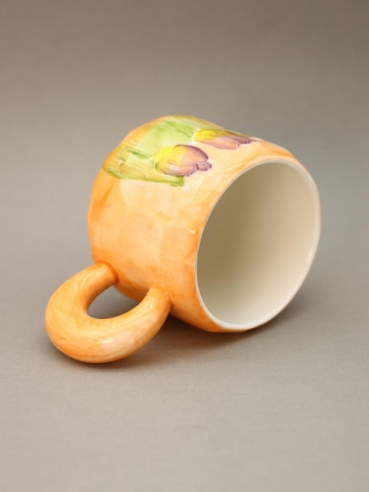 Кружка «Акварельные цветы», оранжевая. 