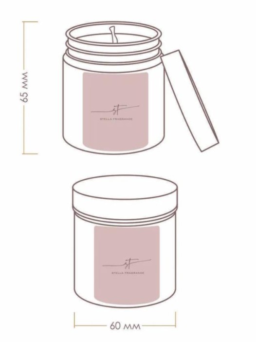 Свеча Stella Fragrance &quot;BERRY + PROSECCO&quot; 90 гр. 