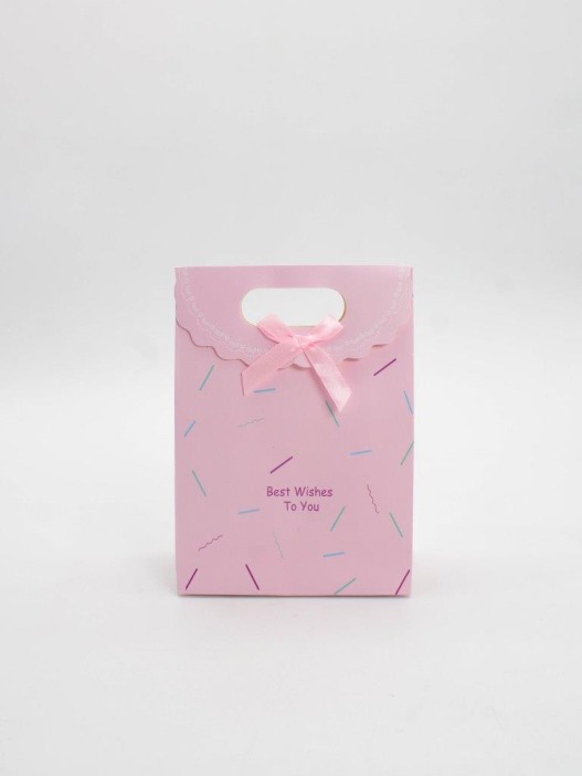 Пакет подарочный (XS) &quot;Colorful serpentine&quot;, pink (12x6x16) 