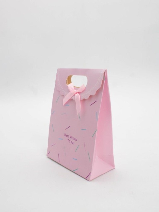 Пакет подарочный (XS) &quot;Colorful serpentine&quot;, pink (12x6x16) 