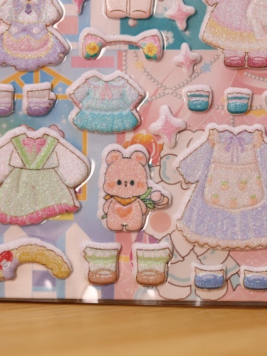 Наклейки &quot;Собери наряды для принцессы&quot;, голубой (21,5*21,5 см) 