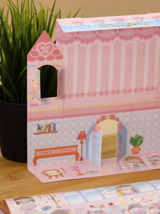 Наклейки &quot;Собери наряды для принцессы&quot;, голубой (21,5*21,5 см) 