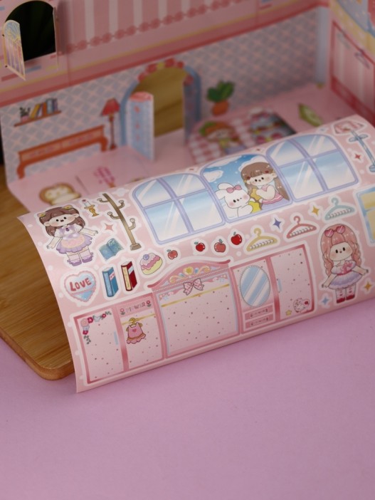 Наклейки &quot;Собери наряды для принцессы&quot;, голубой (21,5*21,5 см) 