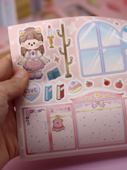 Наклейки &quot;Собери наряды для принцессы&quot;, голубой (21,5*21,5 см) 