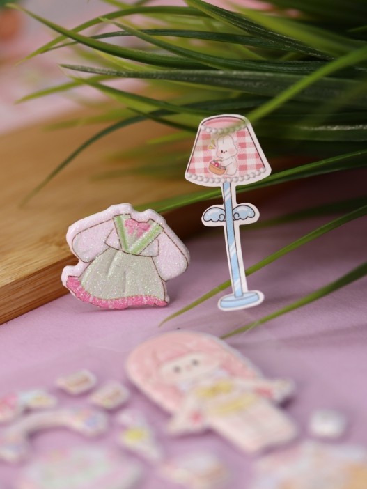 Наклейки &quot;Собери наряды для принцессы&quot;, голубой (21,5*21,5 см) 