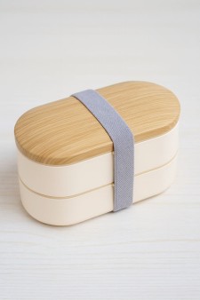 Ланчбокс "Wood", white (ложка+вилка)