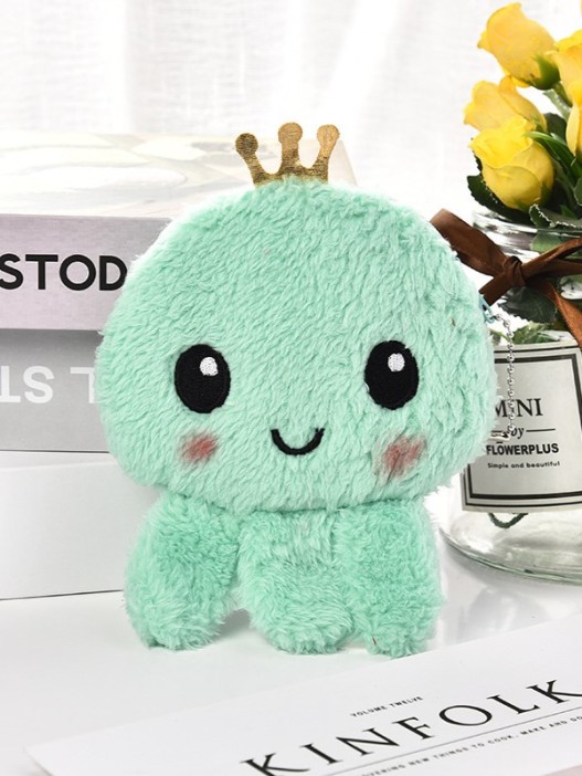 Кошелёк плюшевый &quot;Green octopus&quot;, green (10*12 см) 