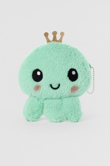 Кошелёк плюшевый "Green octopus", green (10*12 см)