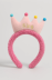 Плюшевый ободок для волос GIRLY &quot;Crown&quot;, pink 