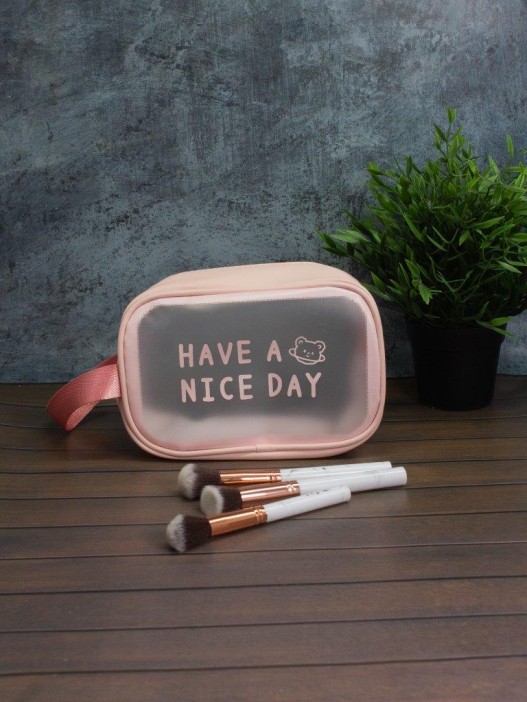Косметичка &quot;Have nice day&quot;, pink (14х20х9,5 см) 