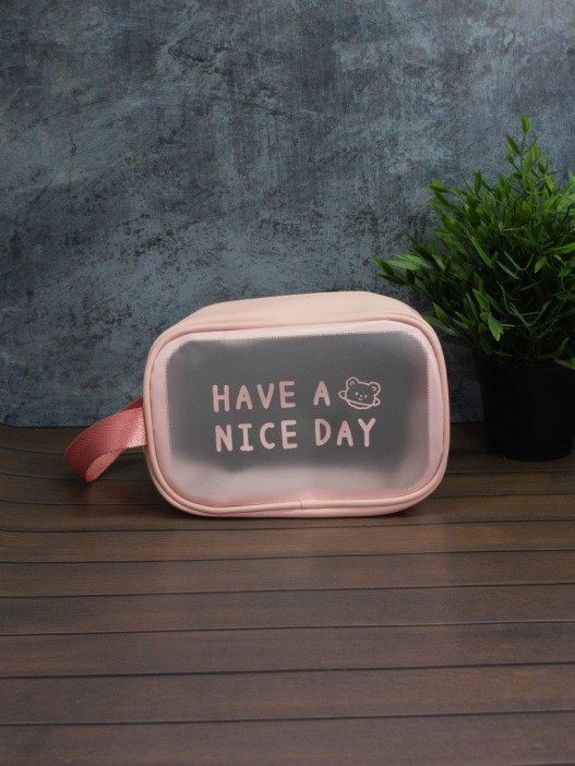 Косметичка &quot;Have nice day&quot;, pink (14х20х9,5 см) 