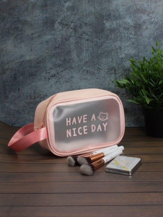 Косметичка &quot;Have nice day&quot;, pink (14х20х9,5 см) 