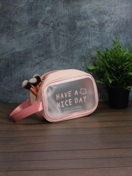 Косметичка &quot;Have nice day&quot;, pink (14х20х9,5 см) 