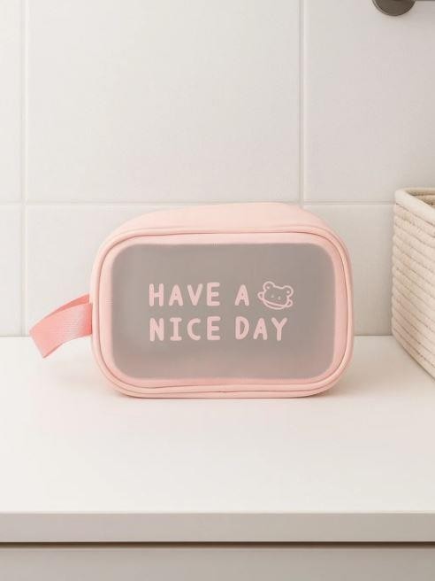 Косметичка &quot;Have nice day&quot;, pink (14х20х9,5 см) 