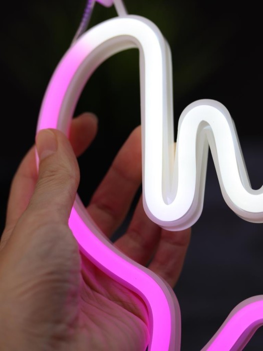 Неоновый подвесной ночник «Hello inscription», USB, свечение mix (30*21,5 см) 