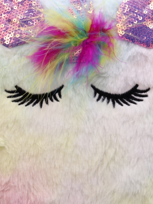 Блокнот плюшевый «Rainbow unicorn», purple 