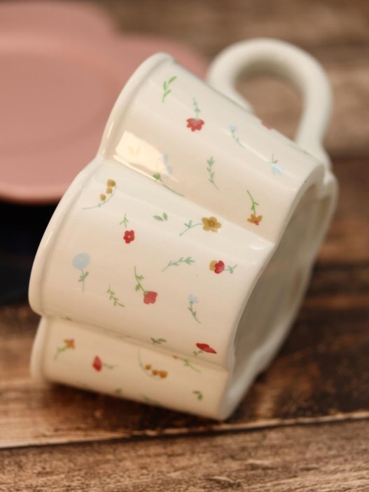 Кружка керамическая с блюдцем «Cozy dishes», white 