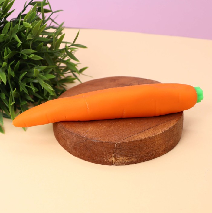 Мялка - антистресс «Stretchy carrot», шоу-бокс 16 шт. 