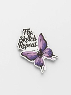 Значок ECO из дерева iLikeGift «Fly, sketch, repeat»