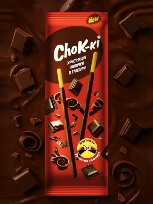 Соломка в глазури «ChoK-ki» двойная глазурь. 40 гр. 