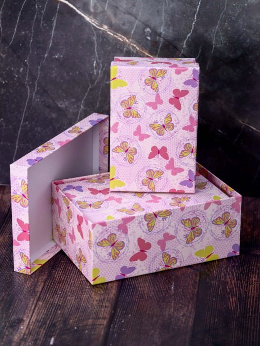 Набор подарочных коробок 3 в 1 «Butterflies», 18*12*7-21*14*8.5-23*16*9.5 
