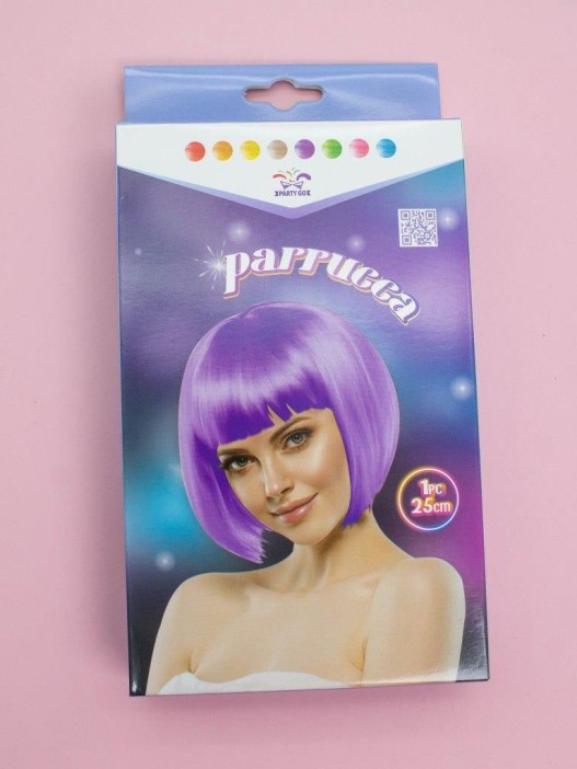 Парик карнавальный &quot;Fancy chic&quot;, purple (25 см) 